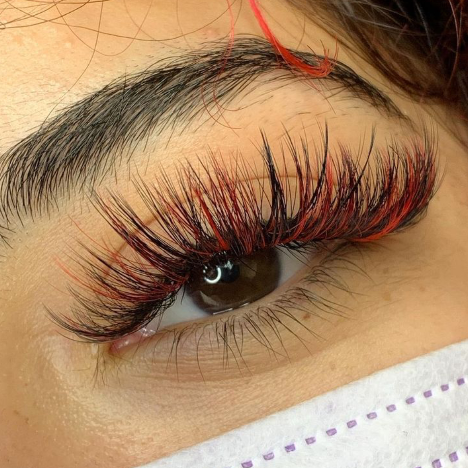colored-premade-fans-volume-lashes-red-brown-kli42-4